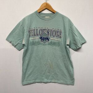 Vintage Praire Mountain T-Shirt Tee Size Large Yellowstone National Park M247 -9